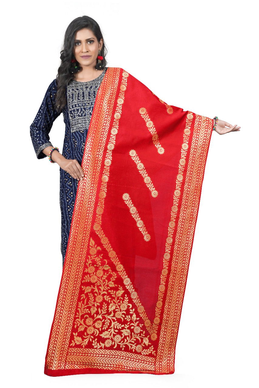 Banarasi Silk Fancy Wear Designer Dupatta Collection